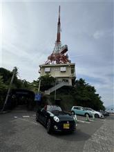 長崎の愛車撮影スポットって・・・長崎稲佐山の有料駐車場でのコペン セロ　2024.06.20⑤