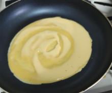 フライパンで宇宙お好み焼きFX(広島風)（雨怖い・・）