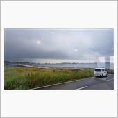 松島湾で朝食　ヘルメット空力 ...
