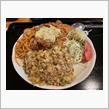 千雅 唐揚げチャーハンプレートの晩御飯