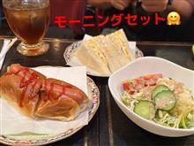 息子とモーニングセット^_^