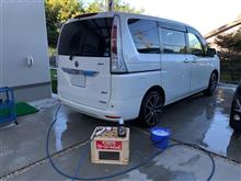早朝洗車！してベッド購入。