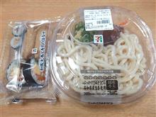 セブンのぶっかけさぬきうどんと和風太巻と寿司の詰合せ！！