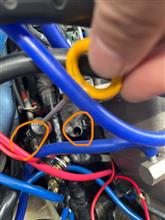 オイルゲージ抜き取りオイルパン治し