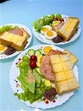 朝のおうちご飯は、カフェ風モーニングプレートを作りました