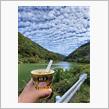 山奥のダムでカプヌランチ