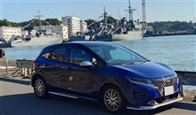 大黒パーキングから横須賀長浦港へ　掃海艦を眺めて