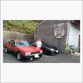再び旧車カフェへ。