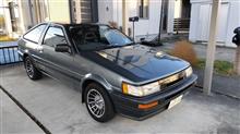 ハチロクグレーレビン気合い洗車