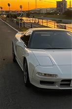 NSXと夕陽
