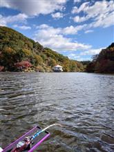 円良田湖でワカサギ狙い