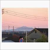 自宅から筑波山を望む