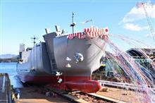 自衛隊の輸送艦「にほんばれ」進水式 広島・尾道市（2024年10月