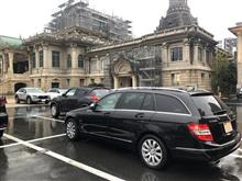 やっと来れた初詣！雨に煙る築地本願寺です。