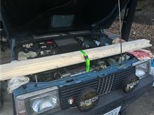 パンダ4x4ie初めてのトランスミッション修理1 ミッションを降ろす①