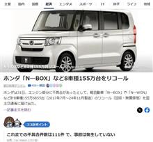 ホンダ「N―BOX」など8車種155万台をリコール　2025年1月31日