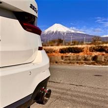すっきり茶畑を前に 冠雪富士山とG21ツーリングと🗻