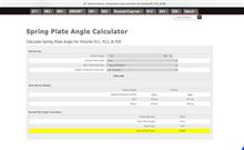 Spring Plate Angle Calculator 