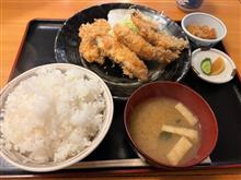 アジフライ定食【ほおずき】〜あなご箱めし合いのせ