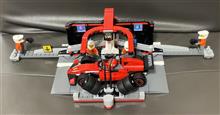 レゴシティ60443の F1フェラーリレースカーのピットイン完成です♪