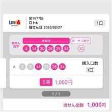 ロト6 かわらず5等当選