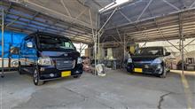 旧知の車仲間の🍀政ベースにて、車弄りしてｷﾀ━(ﾟ∀ﾟ)━!🚗&#179;₃