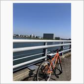 自転車に乗って実家まで
