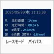 レースモード　市内燃費