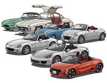 オープンカーと麦 オープンカーと麦