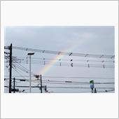 雨上がりで虹🌈
