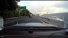 横浜新道から虹が見えました。（＾ヮ＾）