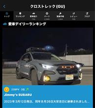 クロスト君は納車から1年と318目はデイリーランキング🥇をいただきました😄😺😼😽 V1😄2年目通算235勝、納車から通算564😄