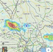 ゲリラ豪雨　一番は動かない、過ぎ去るまで停車ですが・・・