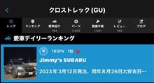 クロスト君は納車から1年と329目はデイリーランキング❹位をいただきました😄😺😼😽
