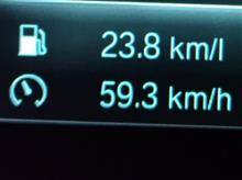 ちょっとペースアップ？23.8km/l