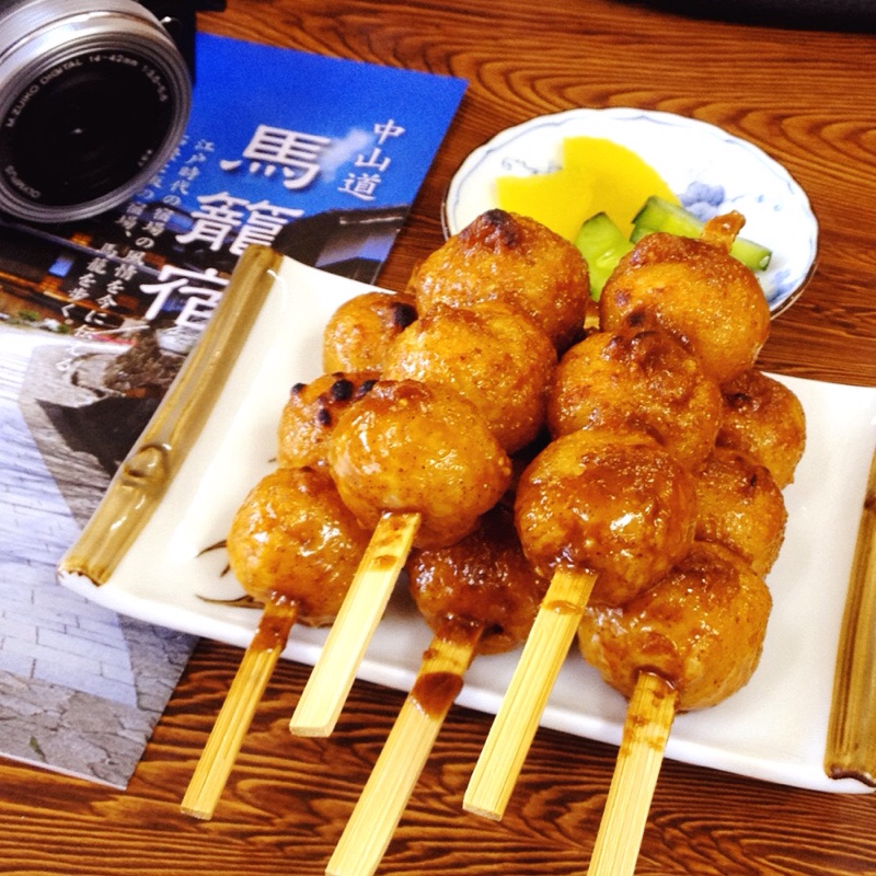 中山道 馬籠宿 近江屋 ごへーもち