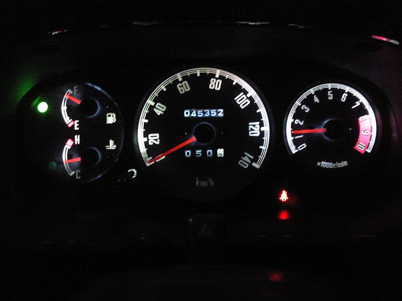 メーターホワイト文字 いろいろ(ダイハツ ミラジーノ・L700/710 メーターホワイト文字 いろいろ(ダイハツ ミラジーノ・L700/710
