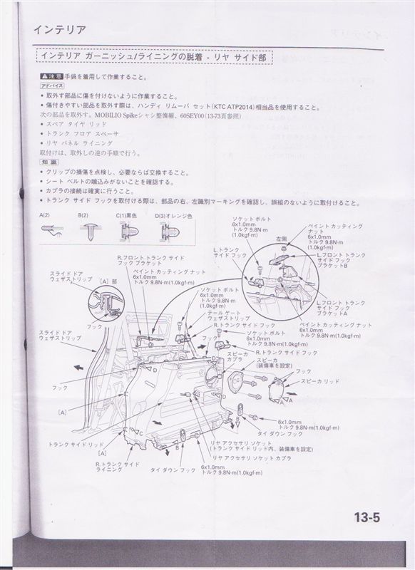 Cピラー内張りのはがし方 ホンダ モビリオスパイク By T2 みんカラ