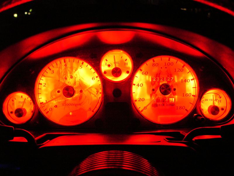 ロードスター NA マイル スピードメーターパネル 120MPH/180Km/h - 自動車パーツ