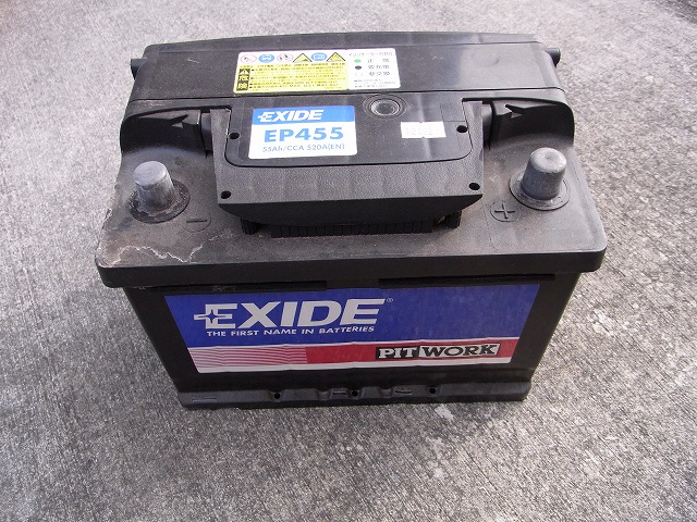 バッテリー交換(EXIDE EP455 -> Panasonic caos 66-25H)（日産