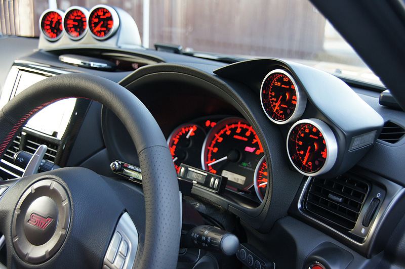 GDB インプレッサ 3連メーターフード スバル インプレッサ GDA GDB WRX STI カーボン製 3連メーター
