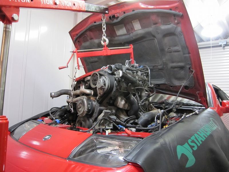 CZ32　VG30DETT ｴﾝｼﾞﾝO/H 3日目 ｴﾝｼﾞﾝ降ろし2