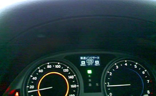 IS純正車速、REVインジケーター付きスピード＆タコメーター