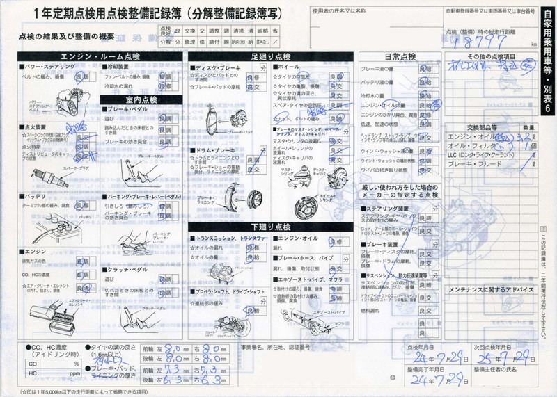 Amazon | [ BANZAI ] 車検 法定点検 【 BKS-8011C シビア指定簿