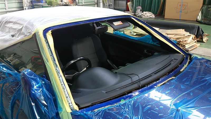 シルビア S15 フロントガラス修理