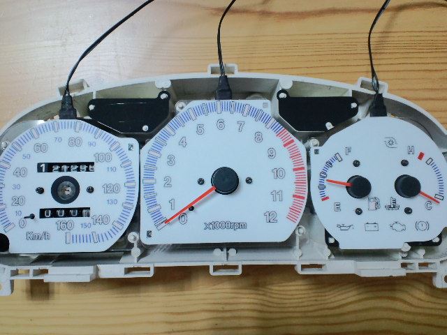 お気に入りの ホワイトELメーター＆ELエアコンパネル取り付け（スズキ その他