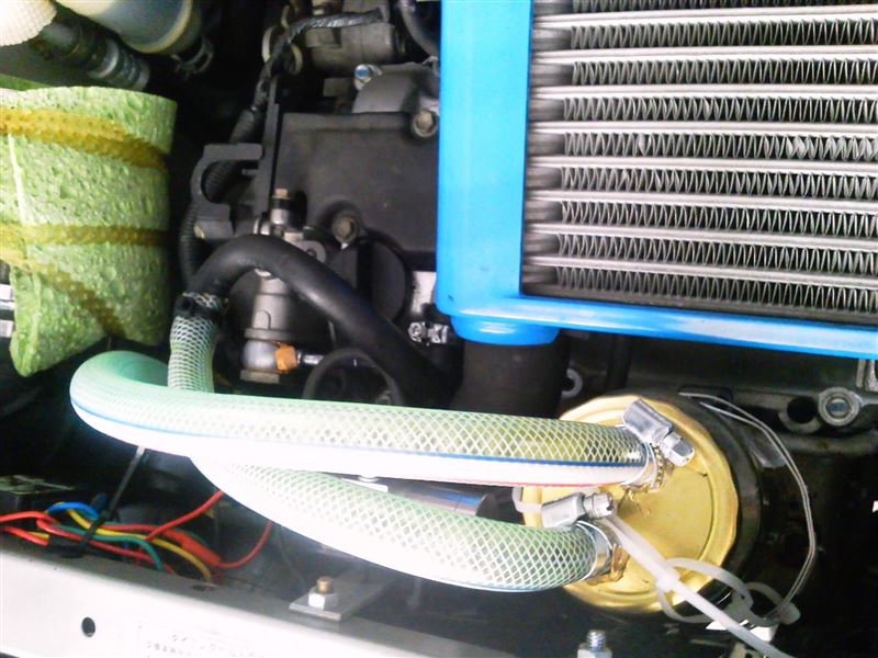 自作オイルキャッチタンク取り付け（ダイハツ ネイキッド・L750S