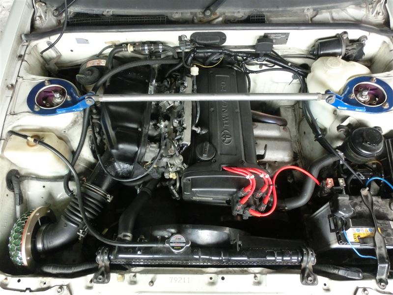 AE86へAE111純正インダクションボックス流用3（トヨタ