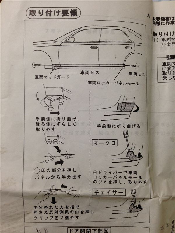 サイドステップの取り付け(トヨタ マークII・X100系)by 中南海 サイドステップの取り付け(トヨタ マークII・X100系)by 中南海