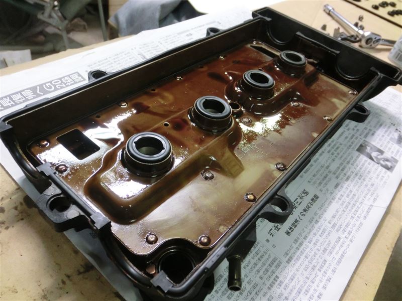 RF1 ヘッドカバーパッキン交換②（ホンダ ステップワゴン・RF1/2